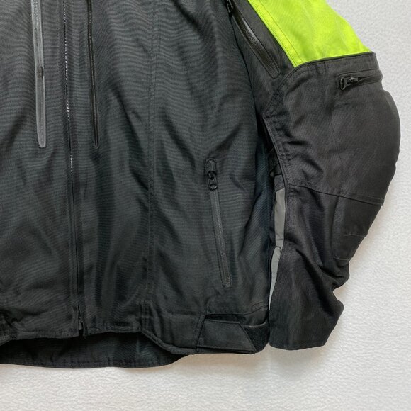 Joe Rocket Motorcycle Jacket Mens XL Green Black Hi Viz Green Armored Liner - Picture 3 of 16
